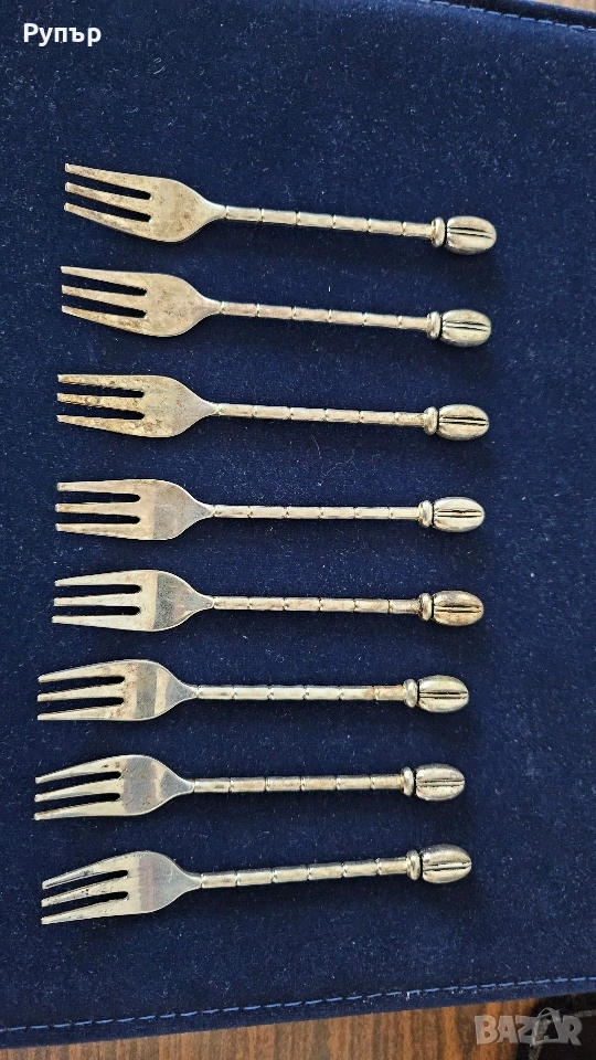 Посребрени десертни вилички, снимка 1