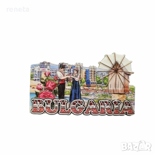 Магнитна фигурка, България, Керамична, 9х6 см, снимка 1