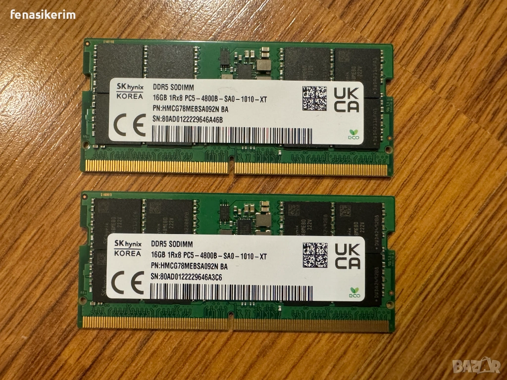 НОВА Hynix 32GB / 16GB 4800MHz DDR5 SODIMM Ram памет за лаптоп, снимка 1