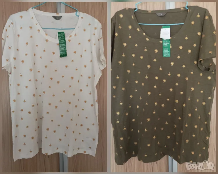 Комплект две нови памучни тениски , снимка 1