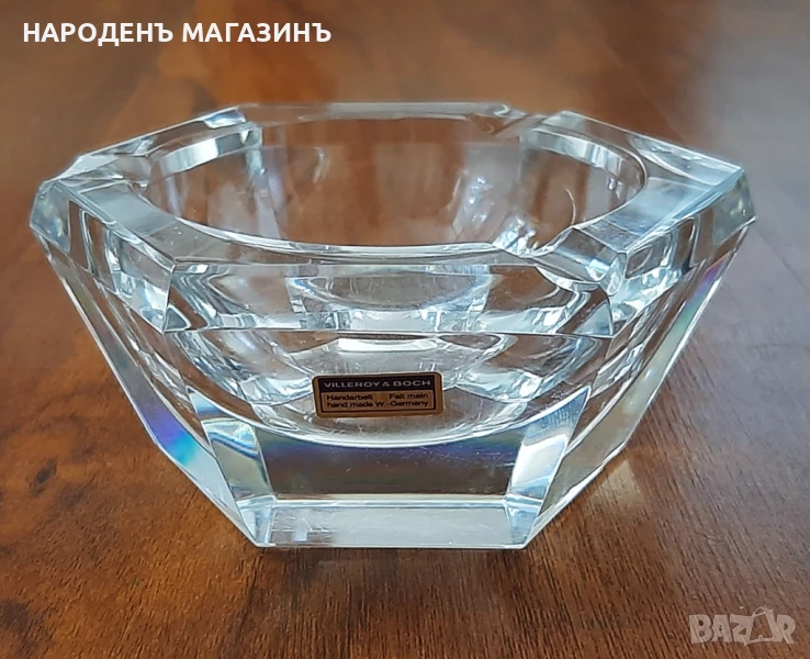 VILLEROY & BOCH – немски кристал пепелник кристален с етикета , снимка 1