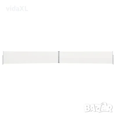 vidaXL Прибираща се дворна странична тента, 170x1200 см, кремава(SKU:313394), снимка 1