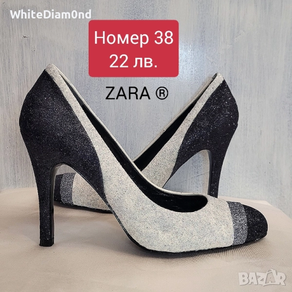 Уникални бутикови дамски обувки номер 38 Zara, снимка 1