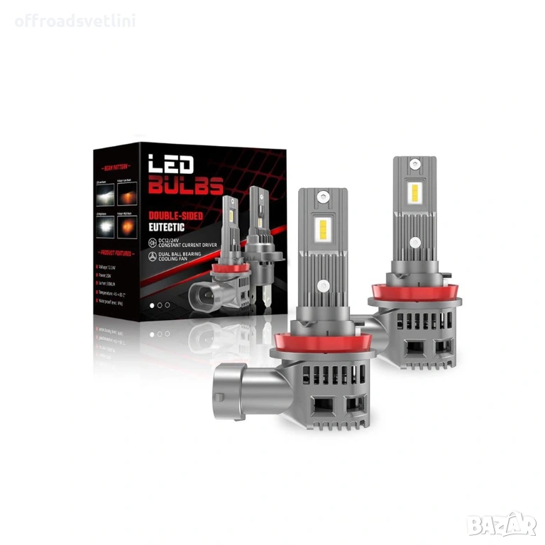 2026 LED диодни крушки H8 H11 240W 12V/24V 350% светлина MINI, снимка 1