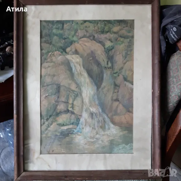 картина акварел  63/49 см, снимка 1