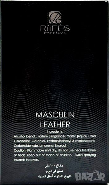Уникален мъжки Арабски парфюм Masculin Leather RiiFFS Eau De Parfum 100ml, снимка 1
