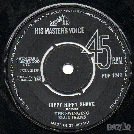 Грамофонни плочи The Swinging Blue Jeans – Hippy Hippy Shake 7" сингъл, снимка 1