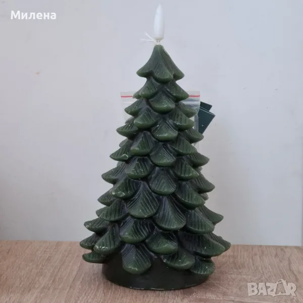 Восъчна свещ елха с Led светлина, снимка 1