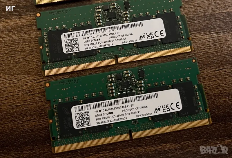 ПРОМО RAM памет 8GB Micron DDR5 4800 MHz MTC4C10163S1SC48BA1 PC5-38400, снимка 1