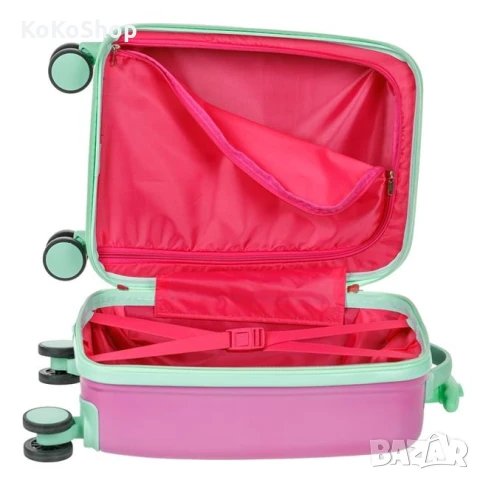 Детски куфар на колелца с еднорог-32x21x47 см. телескопична дръжка, снимка 5 - Куфари - 50771560