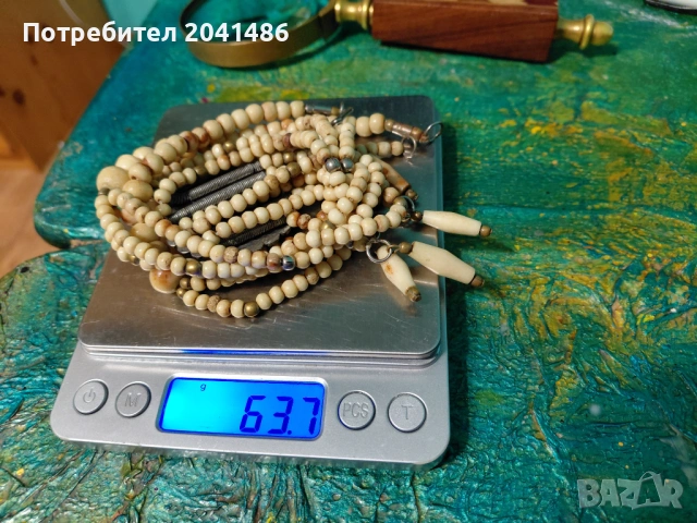 Старинно колие, снимка 4 - Колиета, медальони, синджири - 53296771