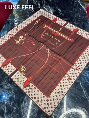 Дамски Шалове - Коприна ⚜️ Louis Vuitton , снимка 4 - Шалове - 53021300
