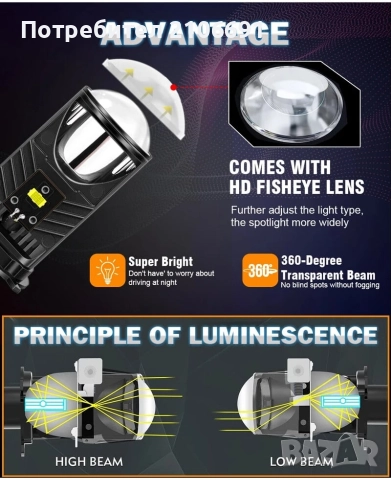 крушки h4 би лед , снимка 10 - Аксесоари и консумативи - 52847707