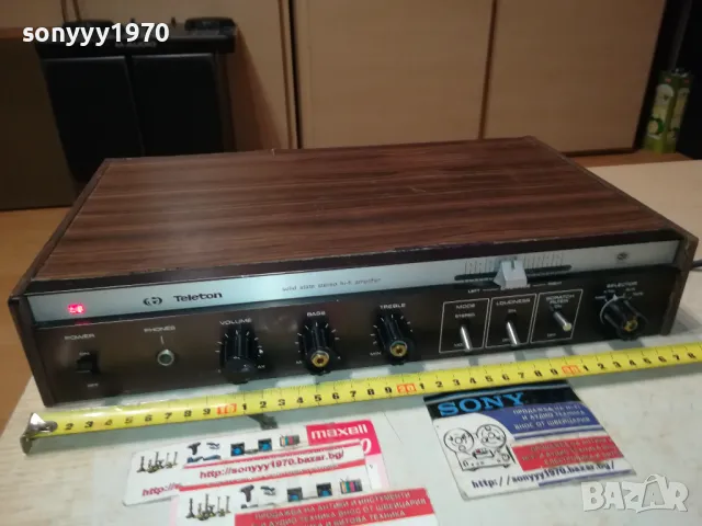 TELETON STEREO AMPLIFIER-ВНОС SWISS 0711240813, снимка 2 - Ресийвъри, усилватели, смесителни пултове - 47872260