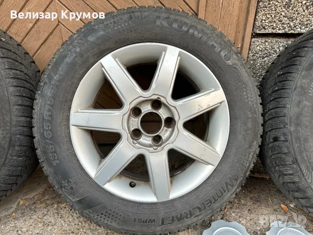 15 цола алуминиеви джанти със зимни гуми 195/65R15, снимка 3 - Гуми и джанти - 47823489