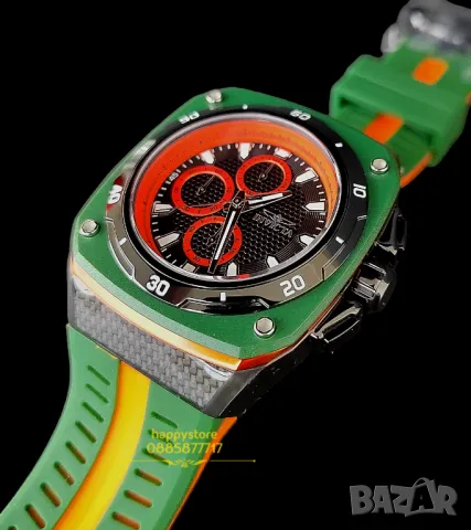 часовник INVICTA Speedway Orange/Green 54 mm, Инвикта нов , снимка 6 - Мъжки - 47161236