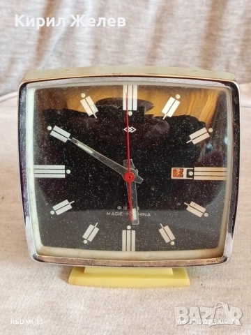 Стар механичен будилник CHINA рядък за КОЛЕКЦИЯ ДЕКОРАЦИЯ 49184