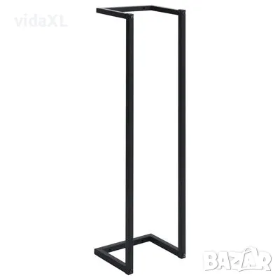 vidaXL Поставка за кърпи, черна, 25x20x95 см, желязо(SKU:325918), снимка 1 - Други - 49271686