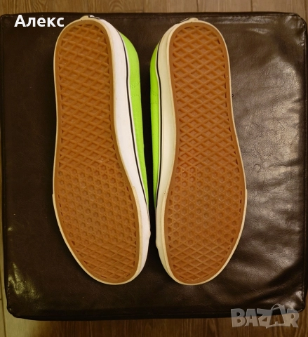Мъжки гуменки VANS, ярко зелени, №47, снимка 2 - Кецове - 52581703