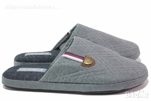 Мъжки домашни чехли Runners сив и син цвят 46/48, снимка 2 - Маратонки - 51968048