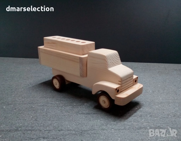 Декоративно дървено камионче - моливник DMAR 323, снимка 4 - Колекции - 52406866