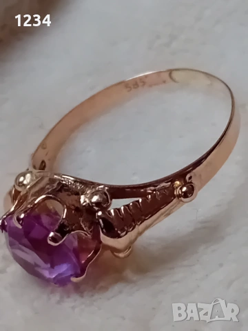 Златен пръстен с корона ръчна изработка , снимка 4 - Пръстени - 53245462