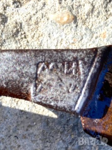 Стара ръчно кована ножица с маркировка , снимка 5 - Антикварни и старинни предмети - 45133924