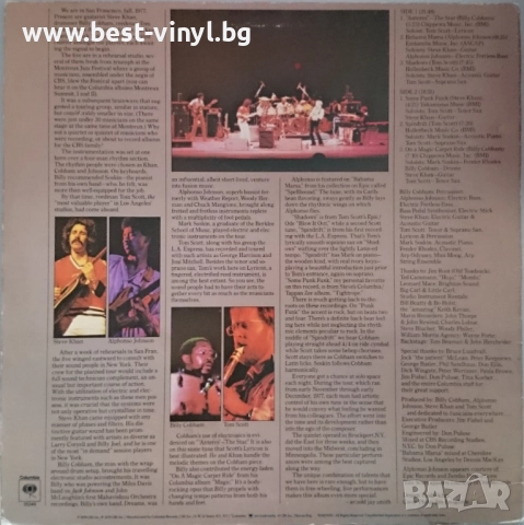 Грамофонна Плоча (Billy Cobham • Steve Khan • Alphonso Johnson • Tom Scott - Alivemutherforya), снимка 2 - Грамофонни плочи - 52673995