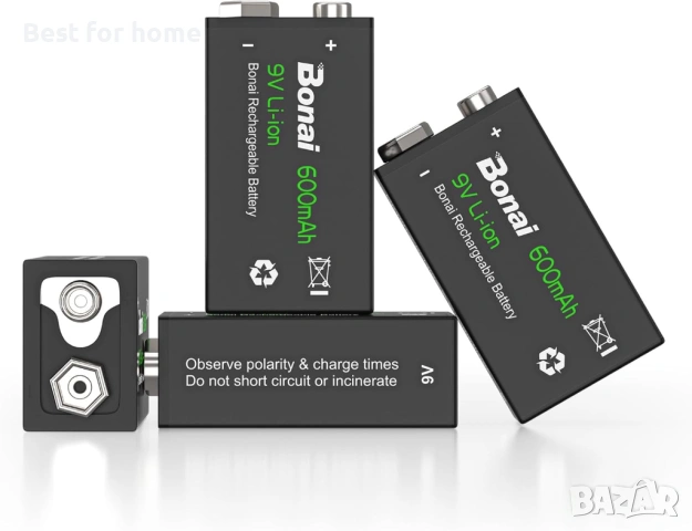 Акумулаторни 9V батерии BONAI, снимка 8 - Друга електроника - 53726081