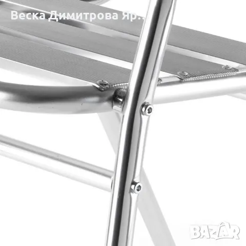 Алуминиев стол Muhler, 54x55xH74см, снимка 2 - Столове - 50276103