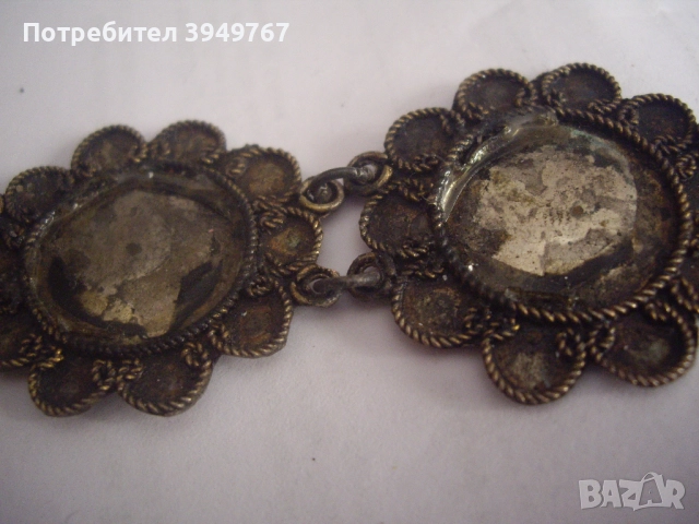 Стара била филиграмна гривна., снимка 3 - Антикварни и старинни предмети - 52943396