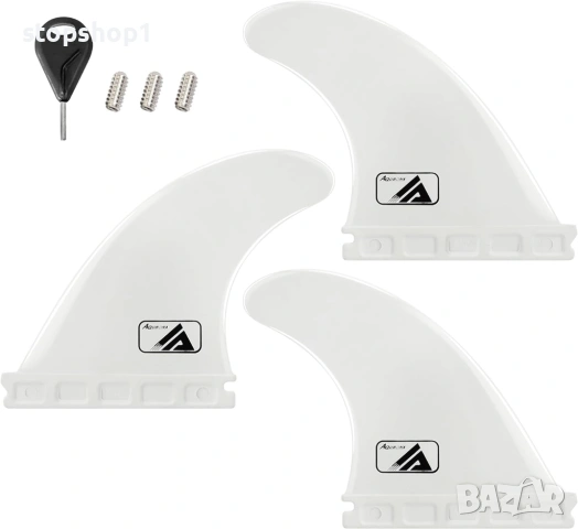 AQUBONA Сърф / SUP плавници с единичен език и двоен език за лонгборд, сърфборд и падълборд, подсилен