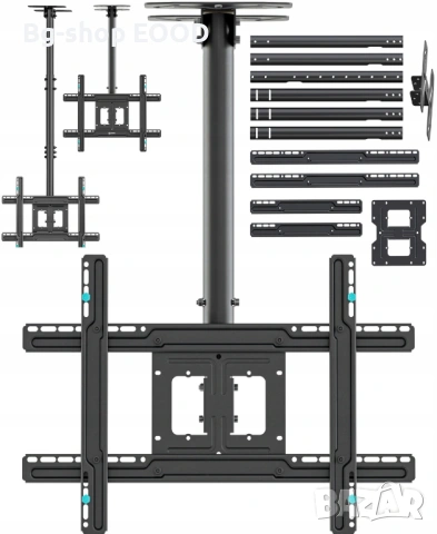 Качествена Таванна Стойка за Телевизор 32–80 инча, до 68 кг, въртяща се, снимка 3 - Стойки, 3D очила, аксесоари - 54170785