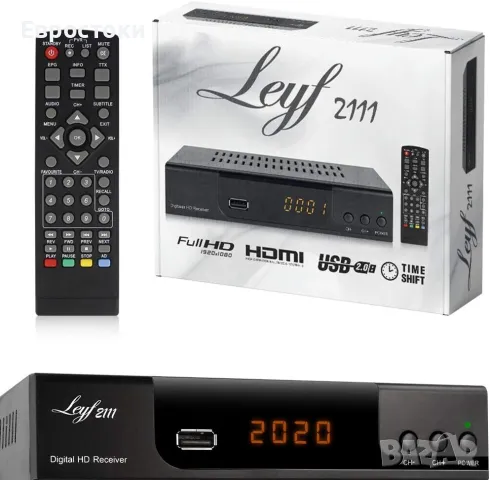 Hd-line LEYF2111 - DVB T2 цифров наземен декодер, ТВ приемник, Full HD 1080p, снимка 4 - Приемници и антени - 46930244