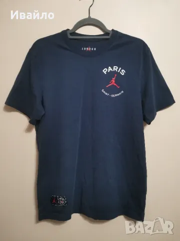 Jordan Paris Saint-Germain Logo Men Blue T-shirt. , снимка 1 - Тениски - 47048238