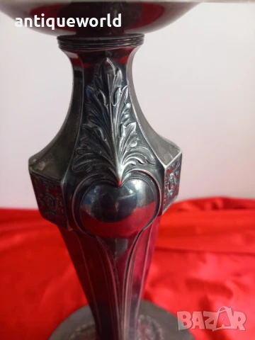  АРТ ДЕКО ,Голяма ФРУКТИЕРА Посререна , Кристално Стъкло, снимка 2 - Антикварни и старинни предмети - 51125429