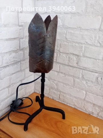 Стара лампа от ковано желязо, снимка 3 - Антикварни и старинни предмети - 52675995