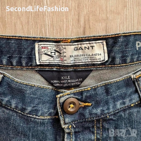 Мъжки дънки GANT Rugged Kyle, размер W32 L34 оригинални, снимка 7 - Дънки - 53010949