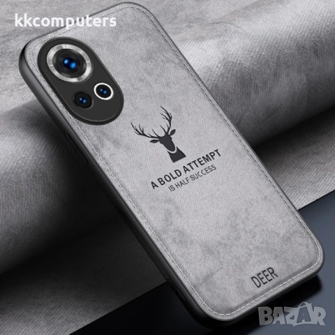 Huawei nova 13 Pro 5G Deer Pattern /Cloth Texture Удароустойчив Кожен Калъф и Протектор