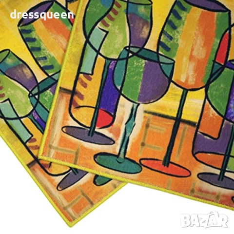 4583 Комплект от 2 части килимчета за кухня с модерен дизайн и защита против плъзгане, снимка 6 - Ламиниран паркет и подложки - 53815368