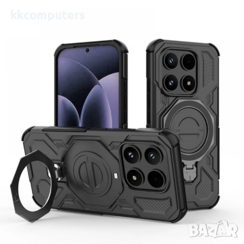WANLONFENG KJ Калъф за Xiaomi 17 - PC+TPU, Скрита стойка, 2 стъкла, Голям отвор за камера, 4 цвята