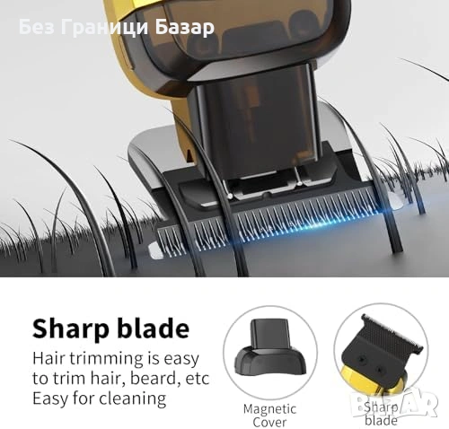 Нов Професионален тример Zero Gap DLC ножче с база и приставки за мъже бръснене, снимка 2 - Тримери - 54106135