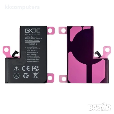 Батерия GXQC Supercharged за APPLE iPhone 15 Pro подсилена (3420mAh) (No Error) NEW Original IC