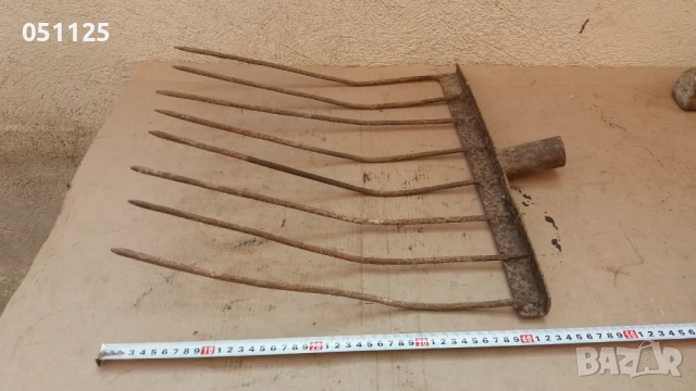 стара голяма вила за сено , снимка 2 - Антикварни и старинни предмети - 50596377