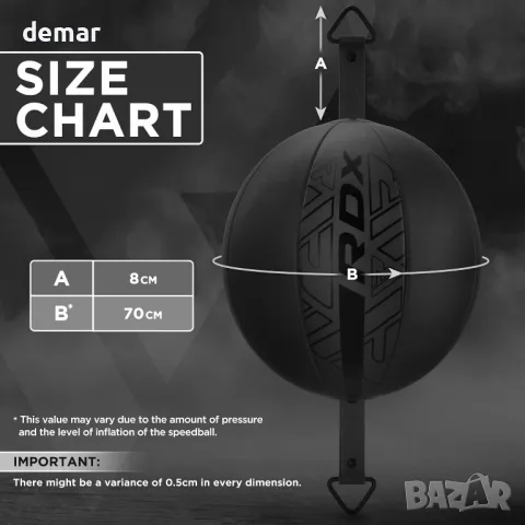 RDX двукраен боксов сак, 70CM рефлекс скоростна топка с 48” разтеглив шнур, снимка 6 - Бокс - 47000994