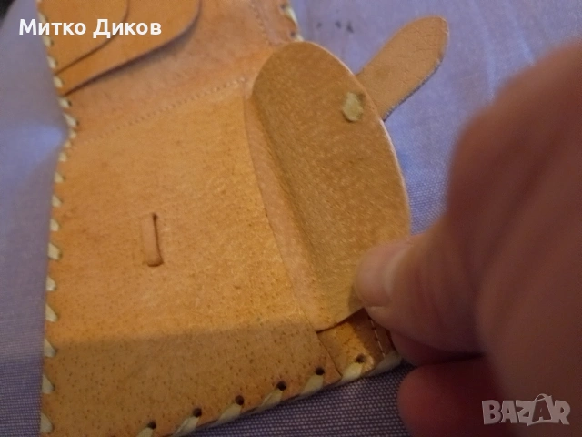 Портфейл нов от соца естествена кожа нов 125х 97 mm на Девети май Червен бряг, снимка 3 - Портфейли, портмонета - 53500208