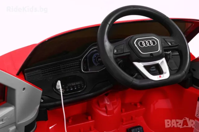 Audi Q8 12V – Детски акумулаторен джип, Червен, EVA гуми, снимка 6 - Детски велосипеди, триколки и коли - 50422688