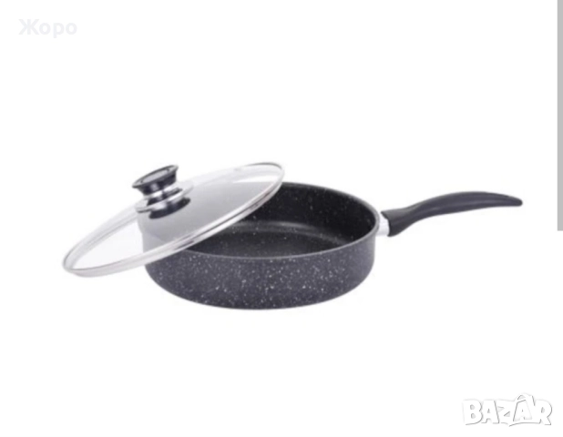 Дълбок тиган със стъклен капак ЕK-D22 M, снимка 3 - Съдове за готвене - 52523840