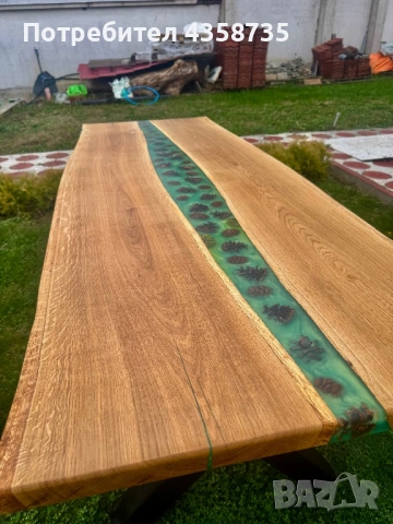 Трапезна Маса с Епоксидна смола, снимка 7 - Маси - 53126339