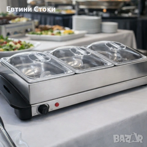 Компактен 2-в-1 електрически нагревател за бюфет, снимка 3 - Други - 54008252